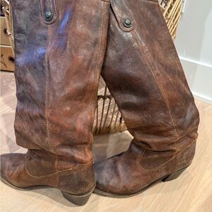 Frye Rich Brown Leather Boots size 9b